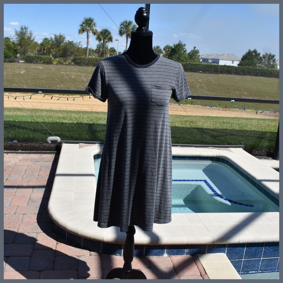 Pretty Grey & Black Dress Size S - Picture 6 of 10